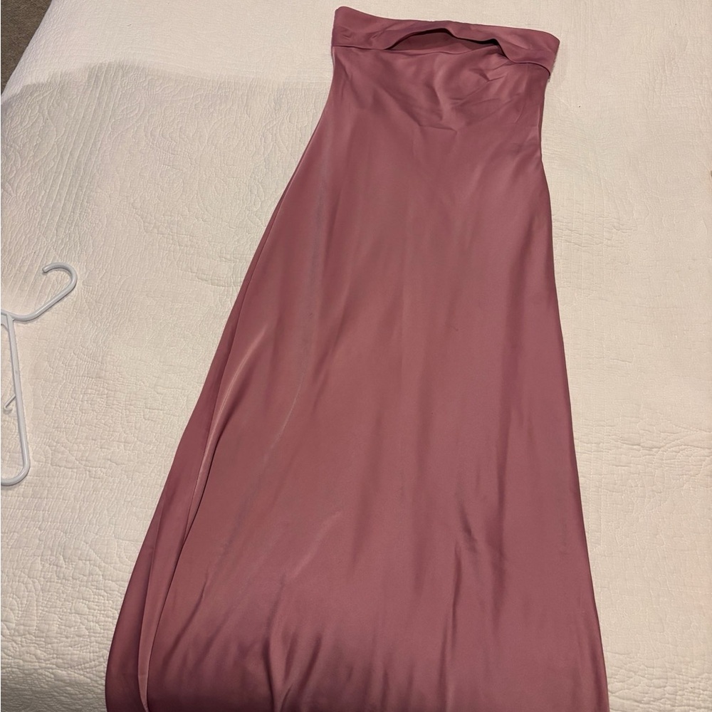 Elegant Pink Strapless Dress
